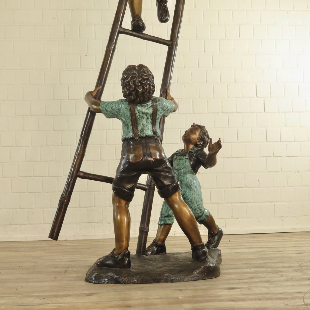 Skulptur Dekoration Kinder Bronze 0,71 m