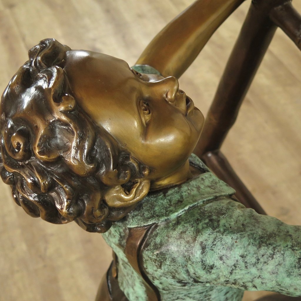 Skulptur Dekoration Kinder Bronze 0,71 m