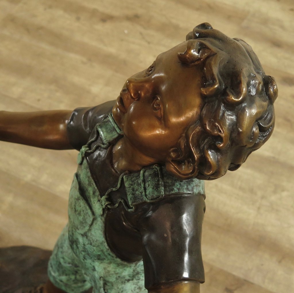 Skulptur Dekoration Kinder Bronze 0,71 m