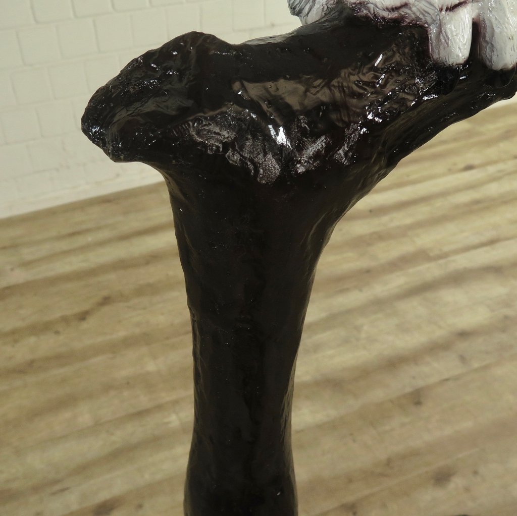 Skulptur Dekoration Schnee-Eule Bronze 1,90 m