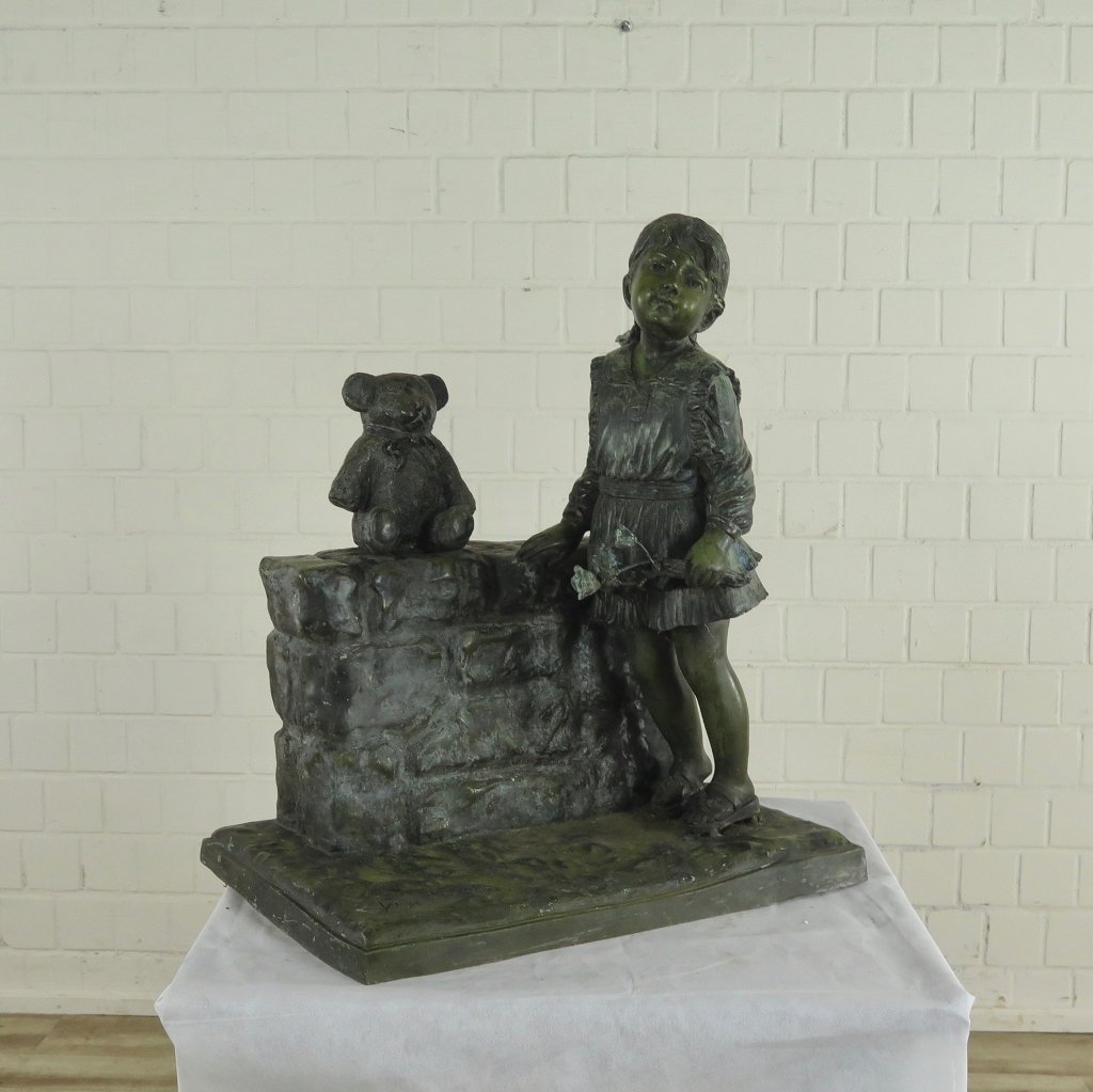 Skulptur Dekoration Kind Bronze 0,82 m