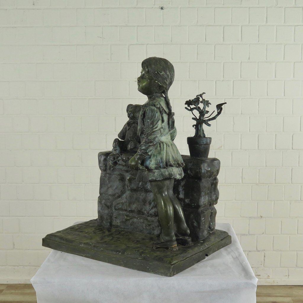 Skulptur Dekoration Kind Bronze 0,82 m