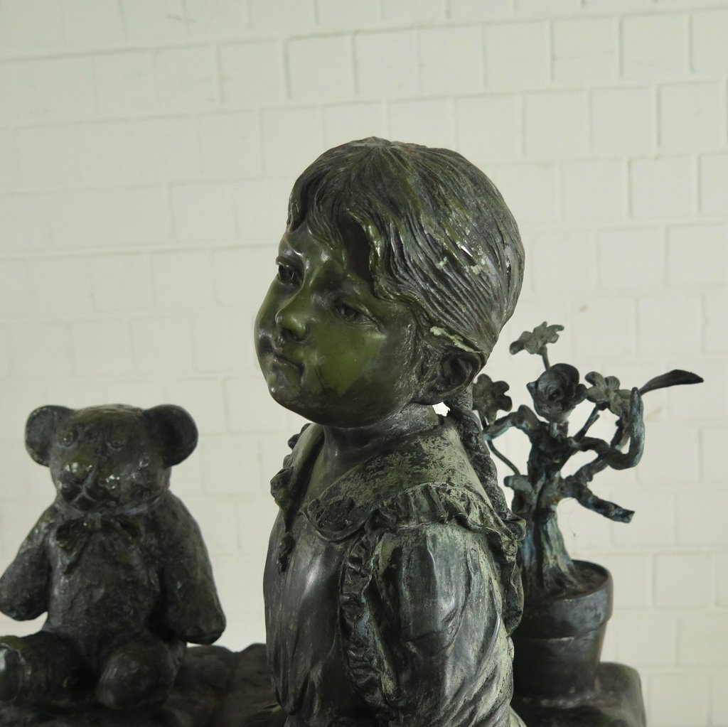 Skulptur Dekoration Kind Bronze 0,82 m