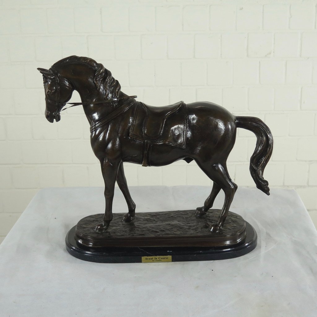 Skulptur Dekoration Pferd Bronze 0,48 m