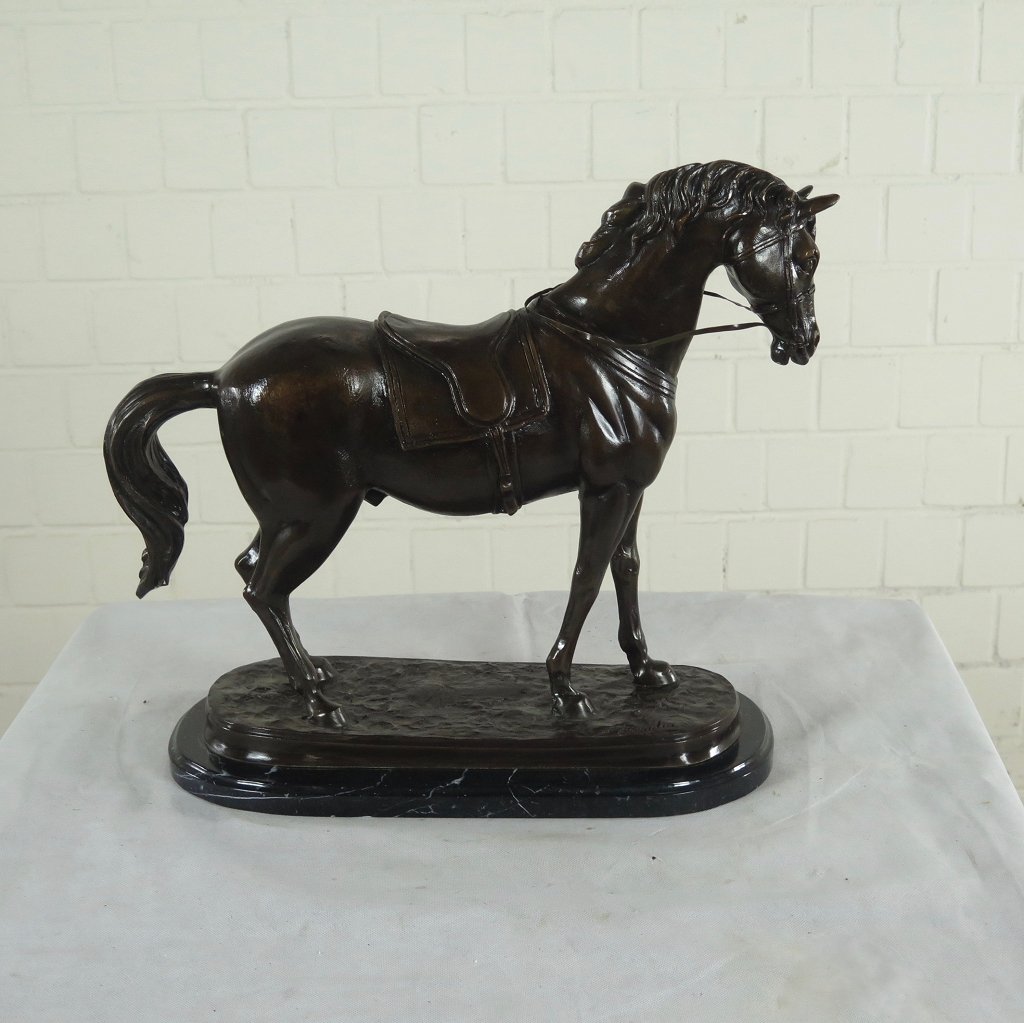 Skulptur Dekoration Pferd Bronze 0,48 m