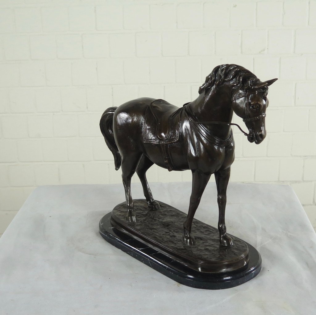 Skulptur Dekoration Pferd Bronze 0,48 m