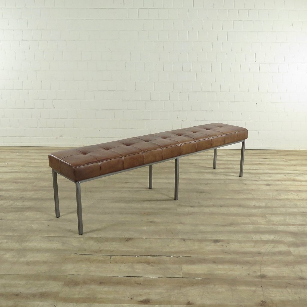 Bank Sitzbank Industrial Design Leder 2,00 m