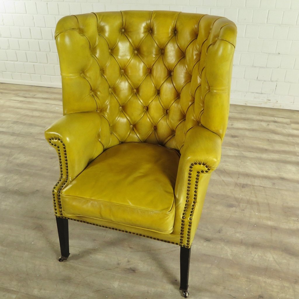 Chesterfield Sessel Gelb