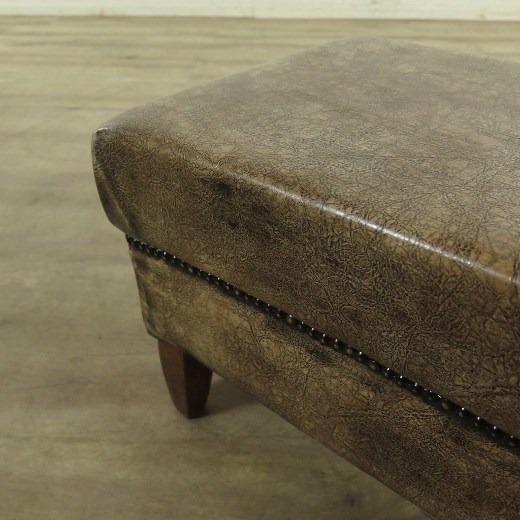 Hocker Fußhocker Crack-Leder 0,50 m