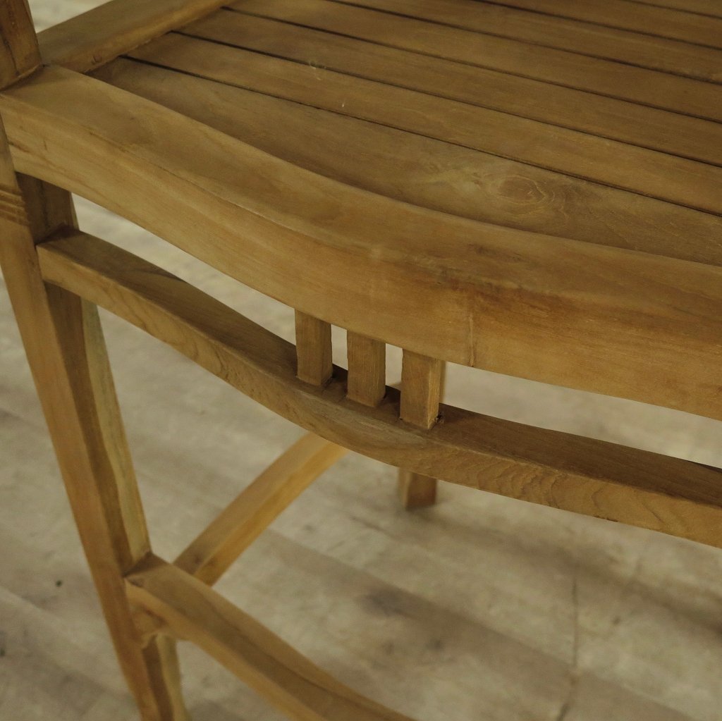 Barhocker mit Armlehne Teakholz