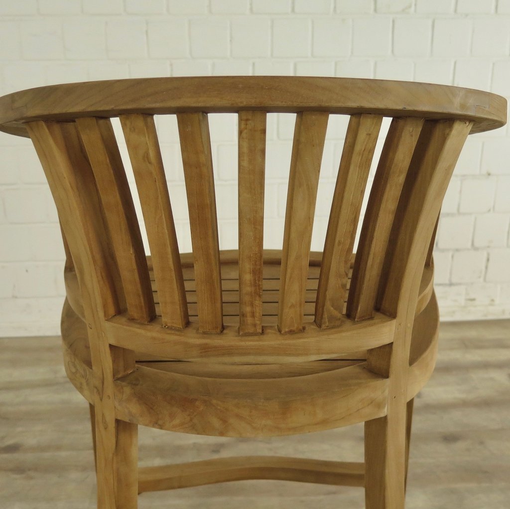 Barhocker mit Armlehne Teakholz