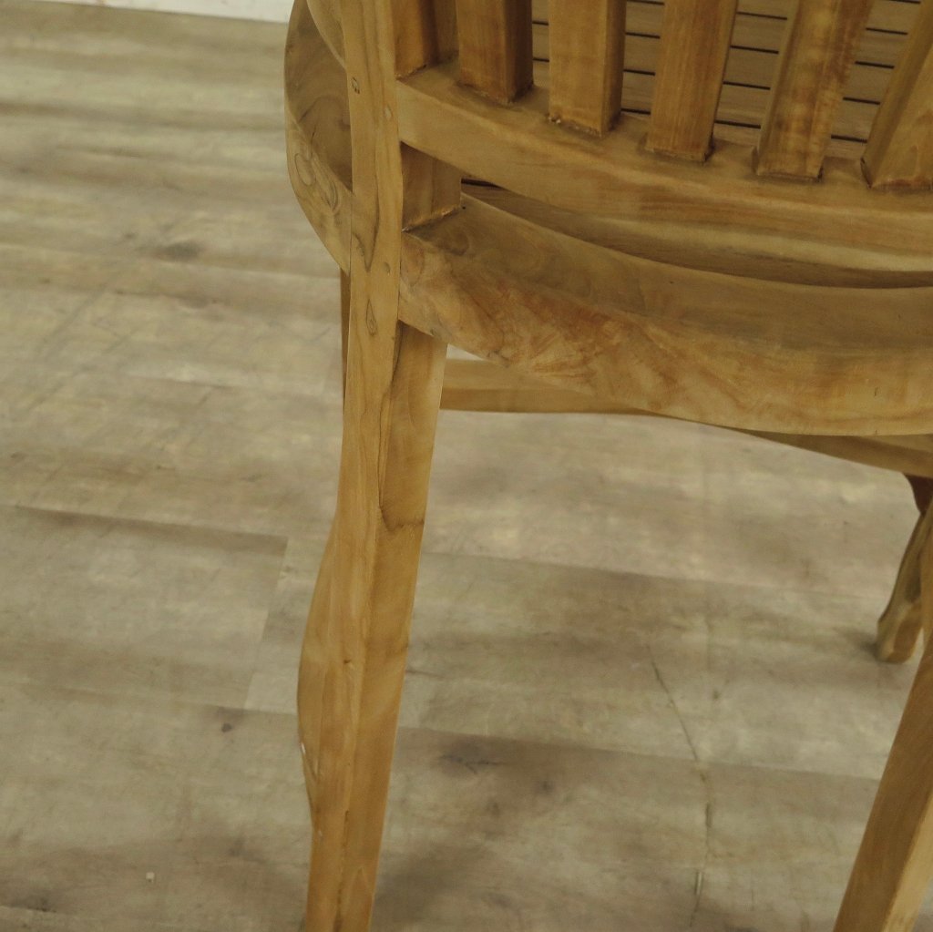 Barhocker mit Armlehne Teakholz