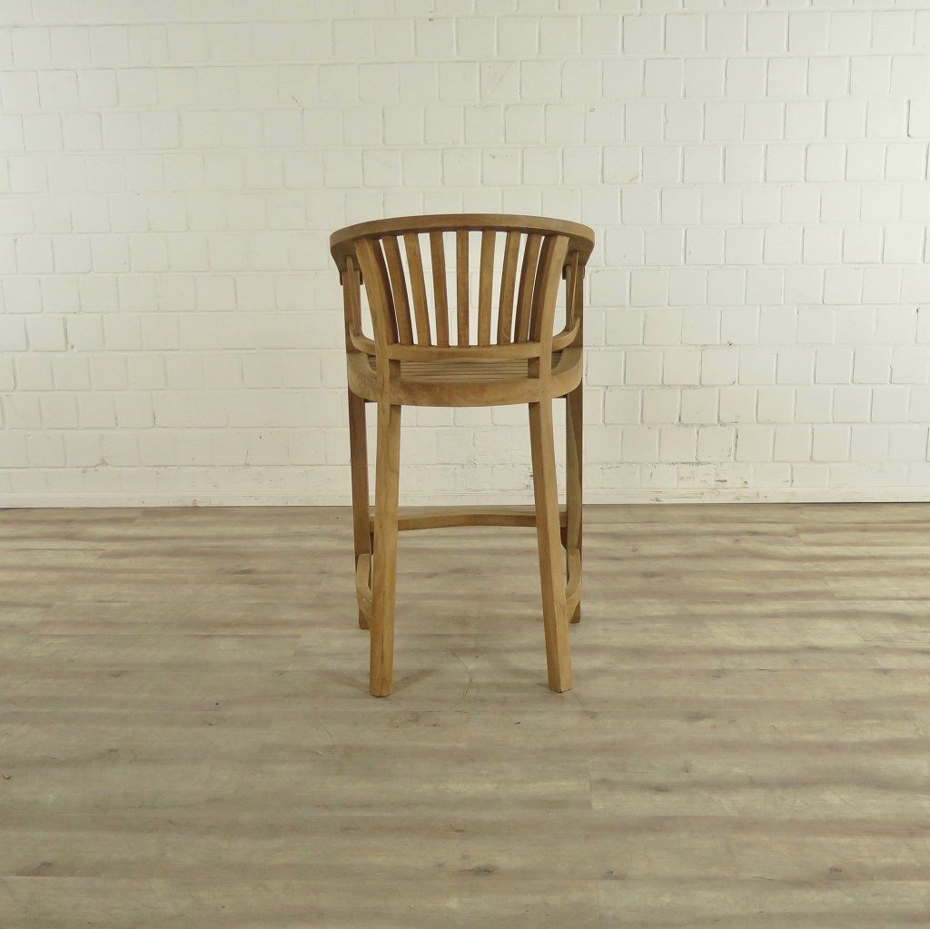 Barhocker mit Armlehne Teakholz
