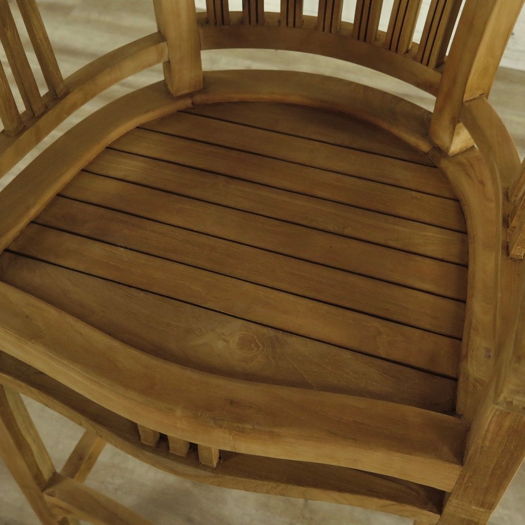 Barhocker mit Armlehne Teakholz