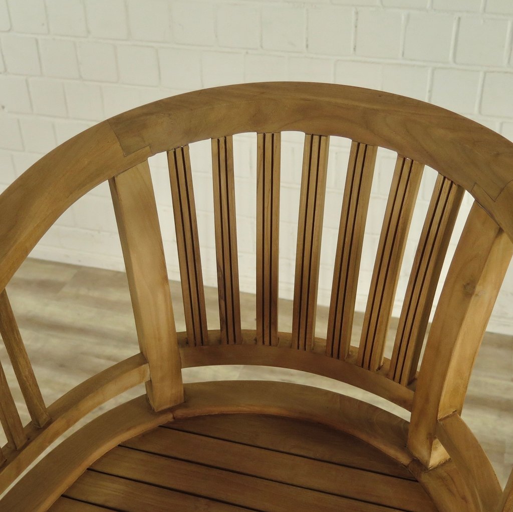 Barhocker mit Armlehne Teakholz