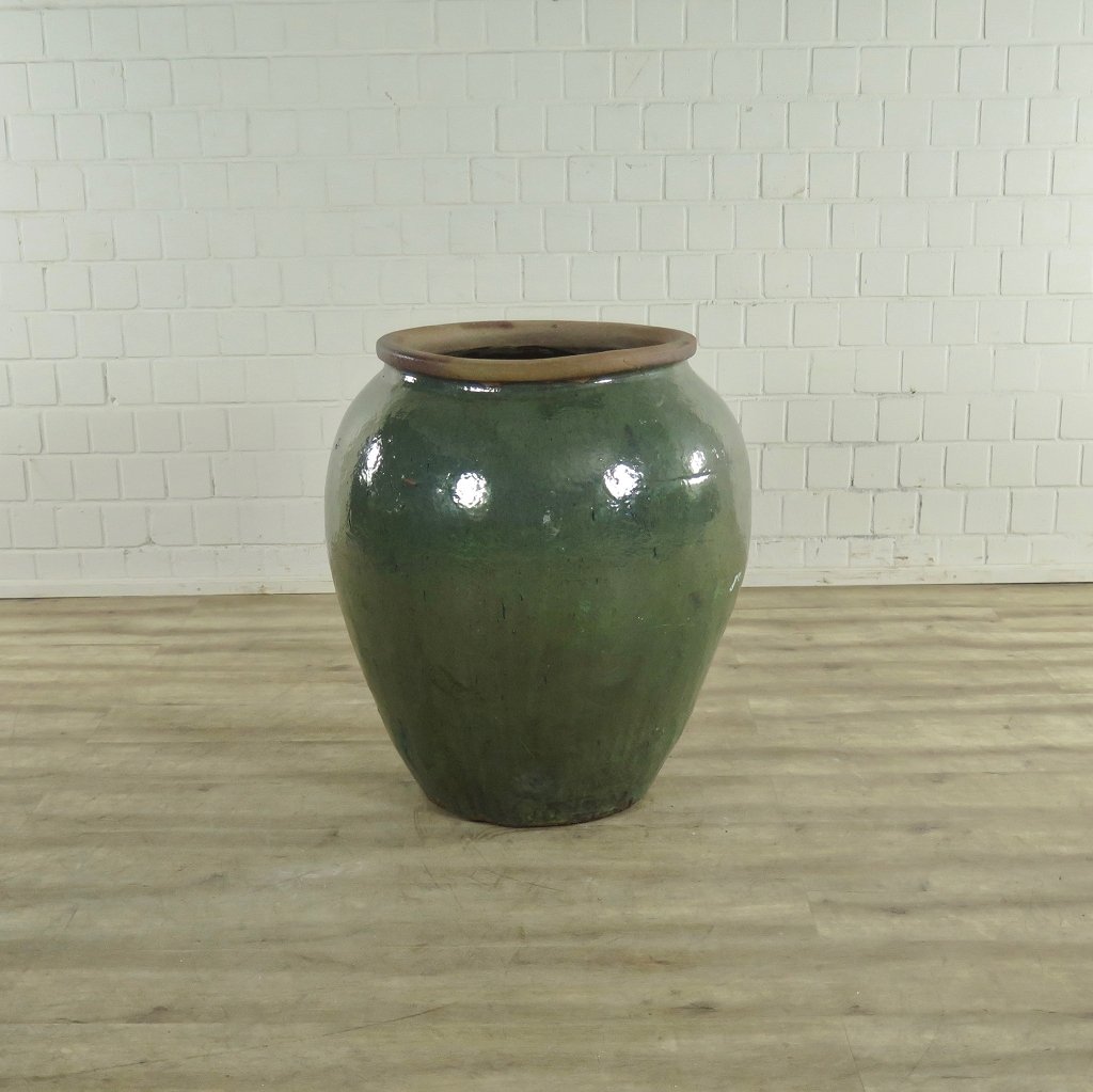 Pflanzkübel Blumenkübel Terracotta Grün Ø 0,75 m
