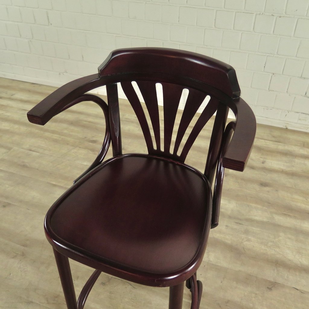 Barhocker mit Rückenlehne Mahagoni