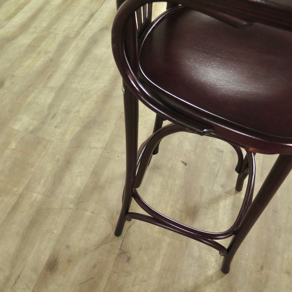 Barhocker mit Rückenlehne Mahagoni