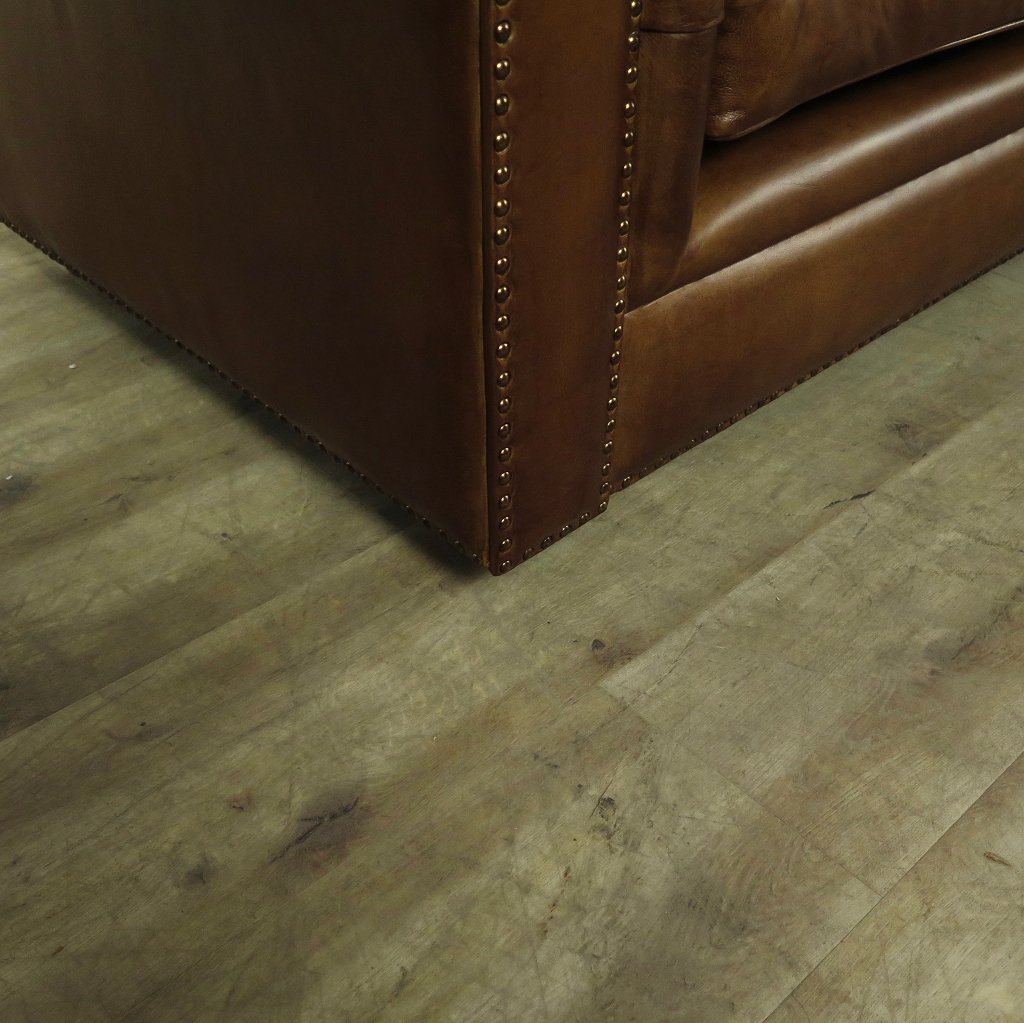 Chesterfield Sofa Couch Leder Braun 2.40 m