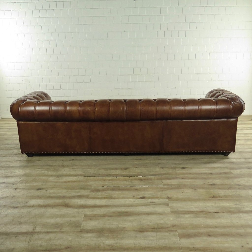 Chesterfield Sofa Couch Leder Braun 2.78 m