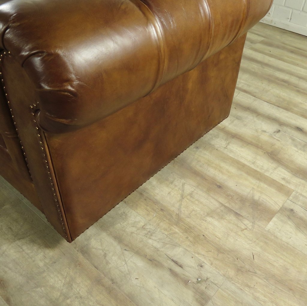 Chesterfield Sofa Couch Leder Braun 2.78 m