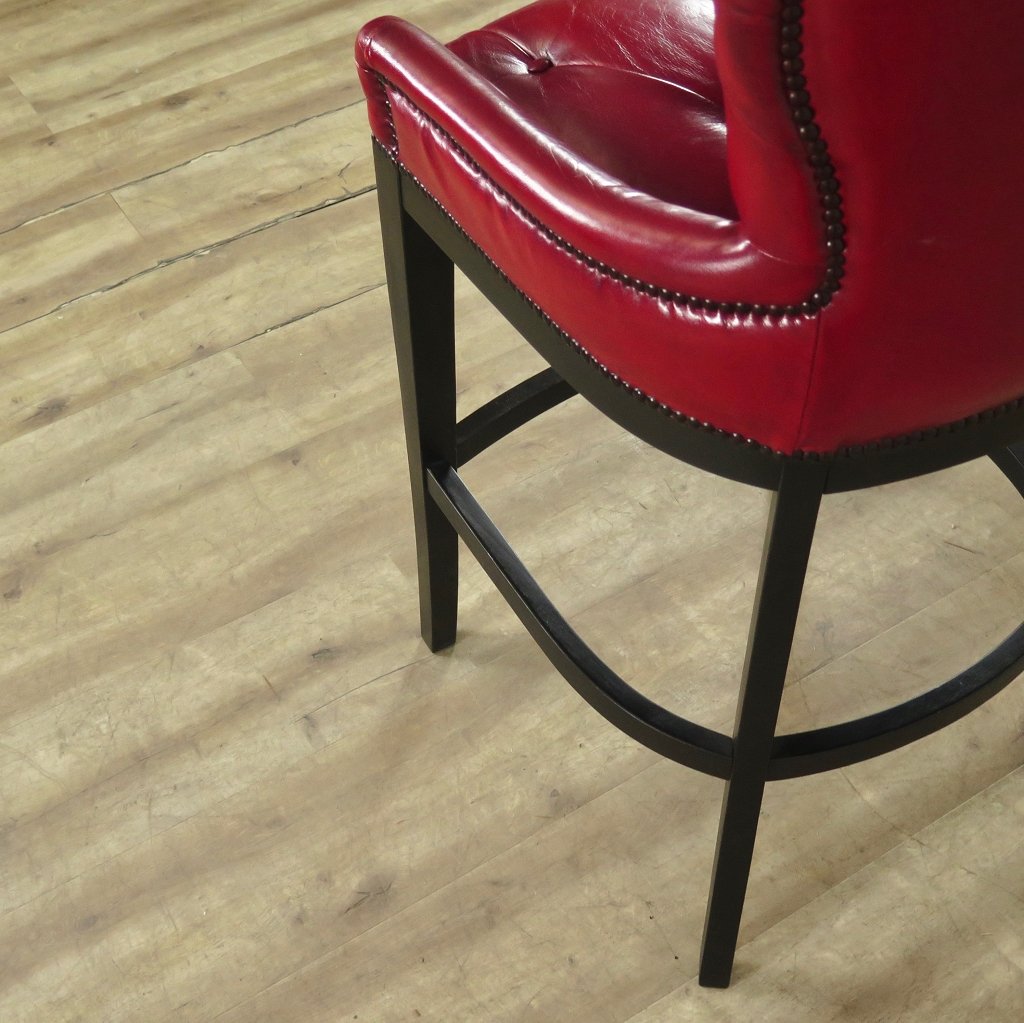Chesterfield Barhocker Barsessel Leder Rot