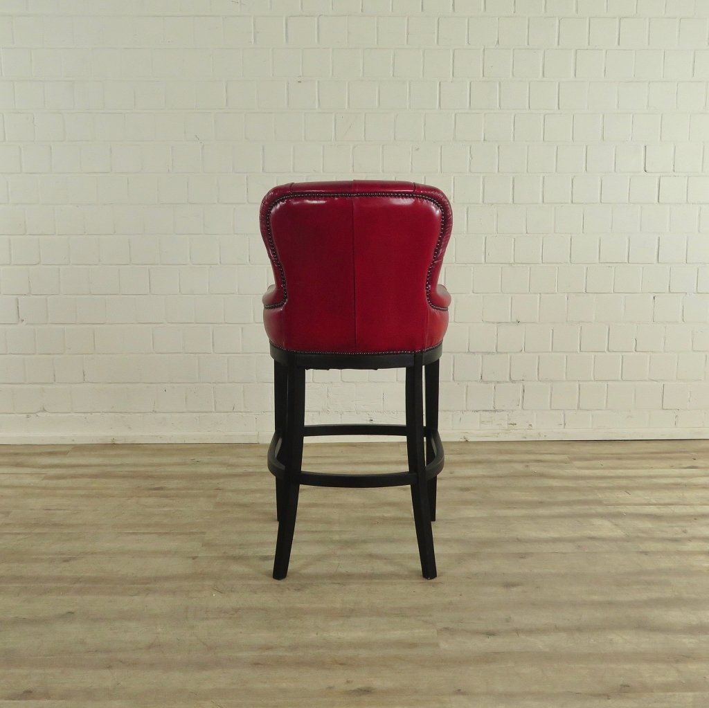 Chesterfield Barhocker Barsessel Leder Rot