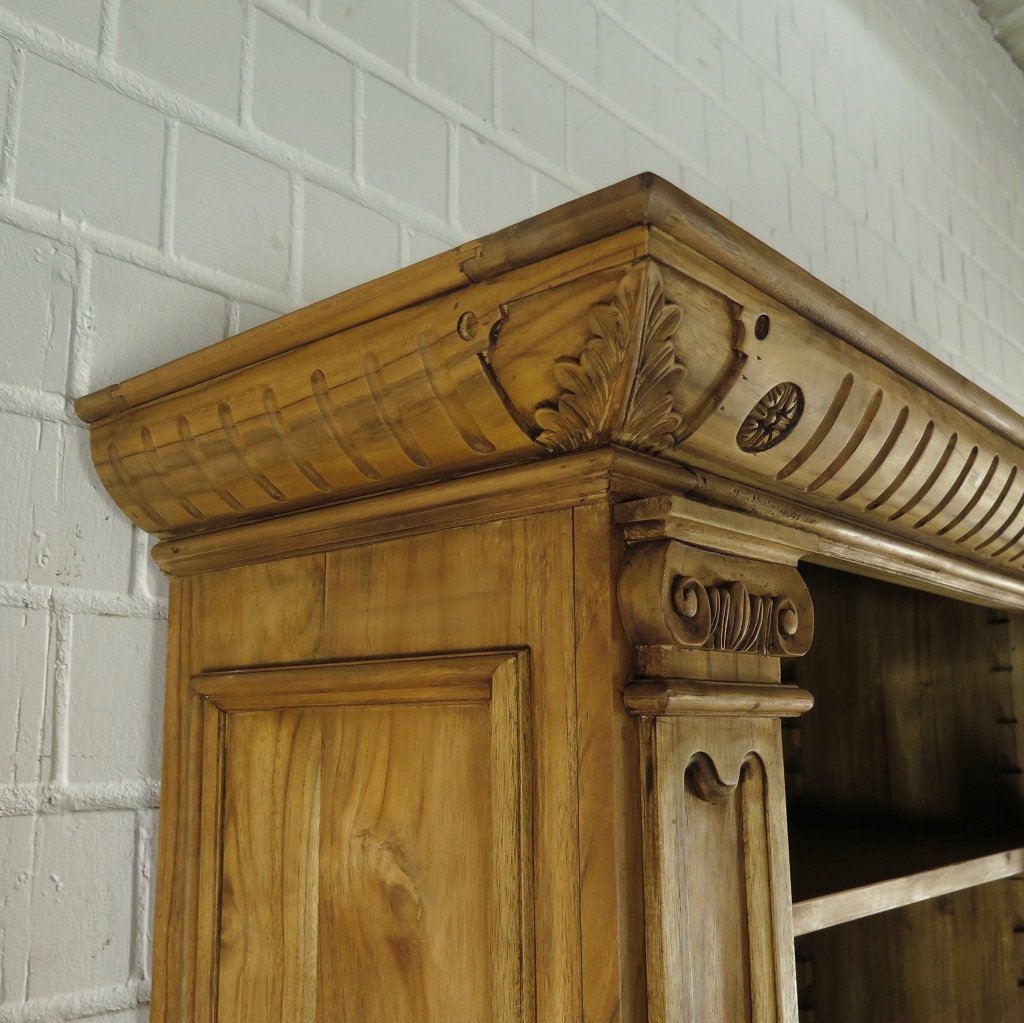 Regal Schrank Bella Luxus Teakholz 2,30 m