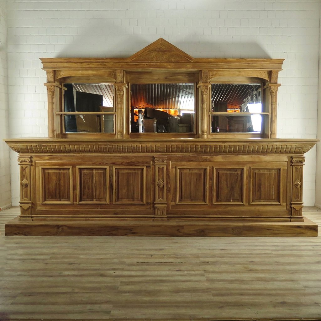 Empire Bar Luxus Theke Tresen Teakholz 3,60 m