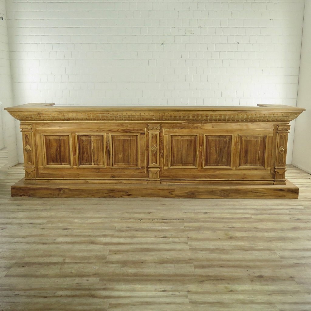 Empire Bar Luxus Theke Tresen Teakholz 3,60 m