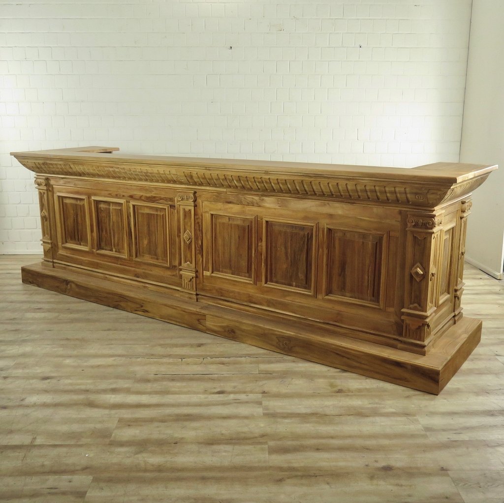 Empire Bar Luxus Theke Tresen Teakholz 3,60 m