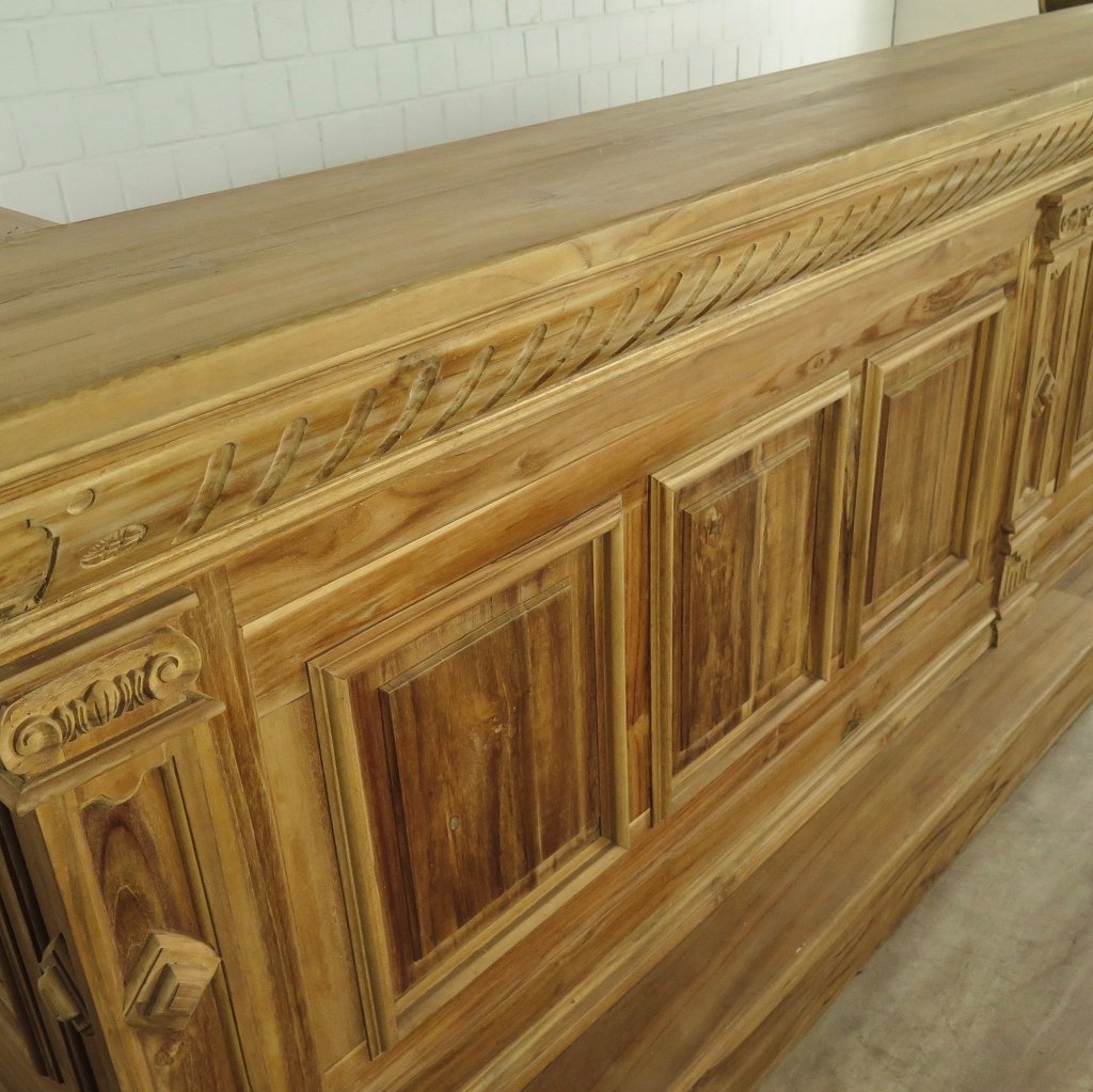Empire Bar Luxus Theke Tresen Teakholz 3,60 m