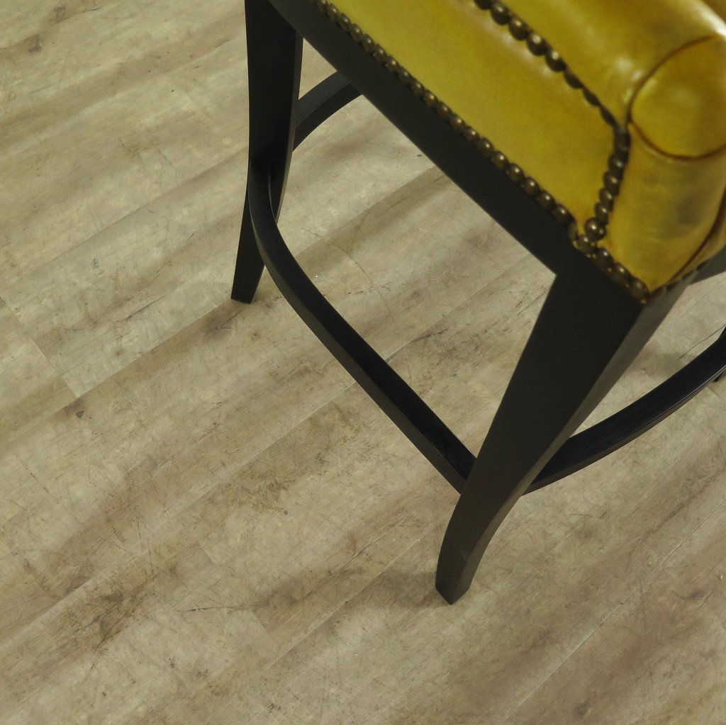 Chesterfield Barhocker Barsessel Leder Gelb