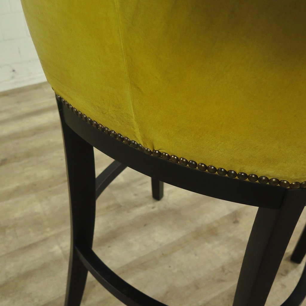 Chesterfield Barhocker Barsessel Leder Gelb