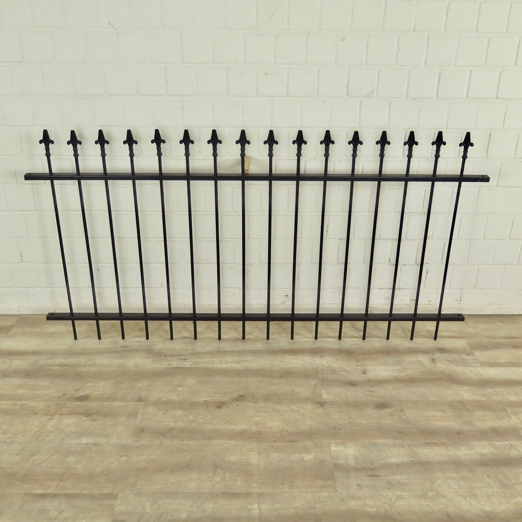Gartenzaun Gusseisen Schwarz 1,86 m
