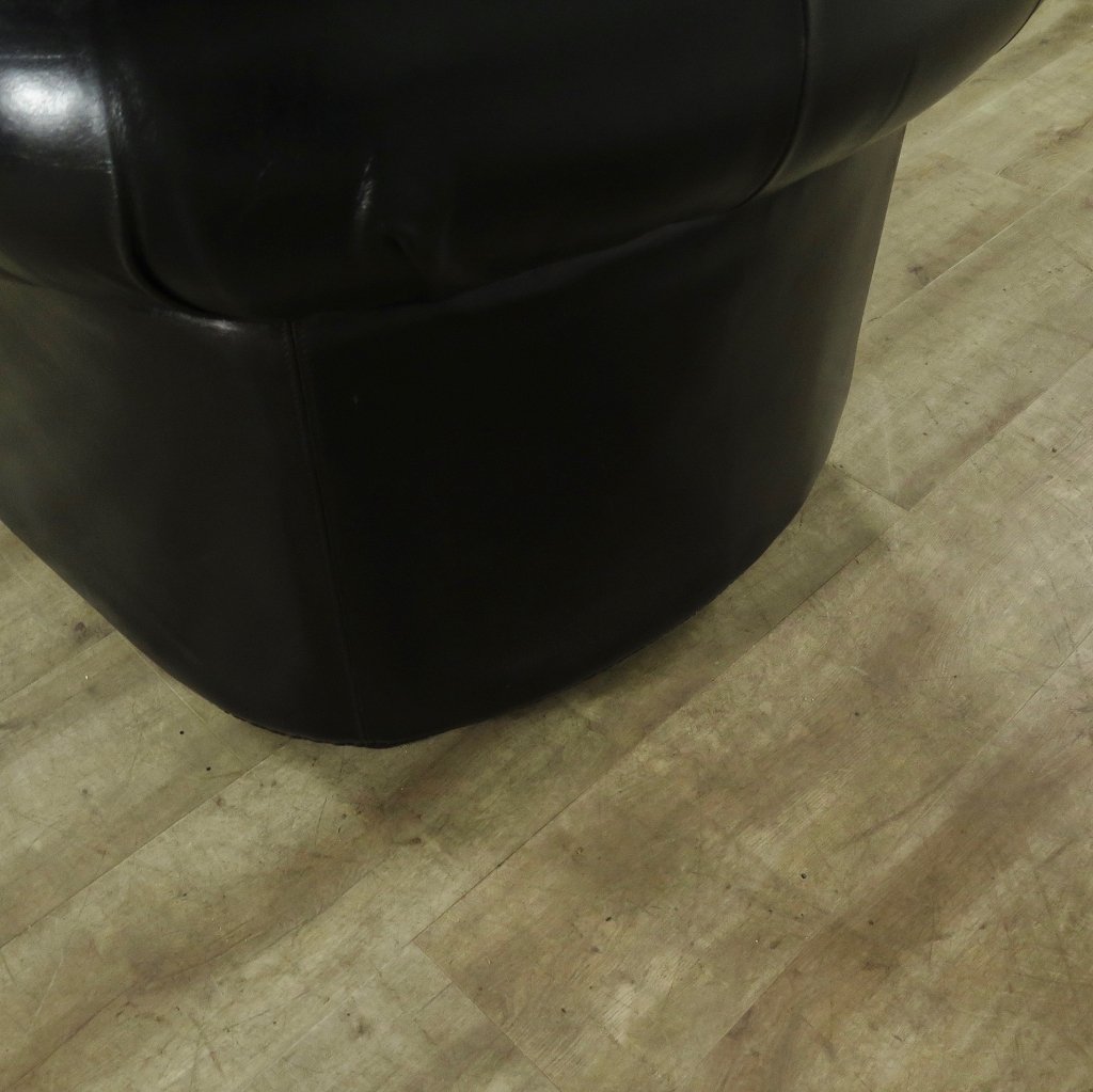 Chesterfield Sessel Leder Schwarz