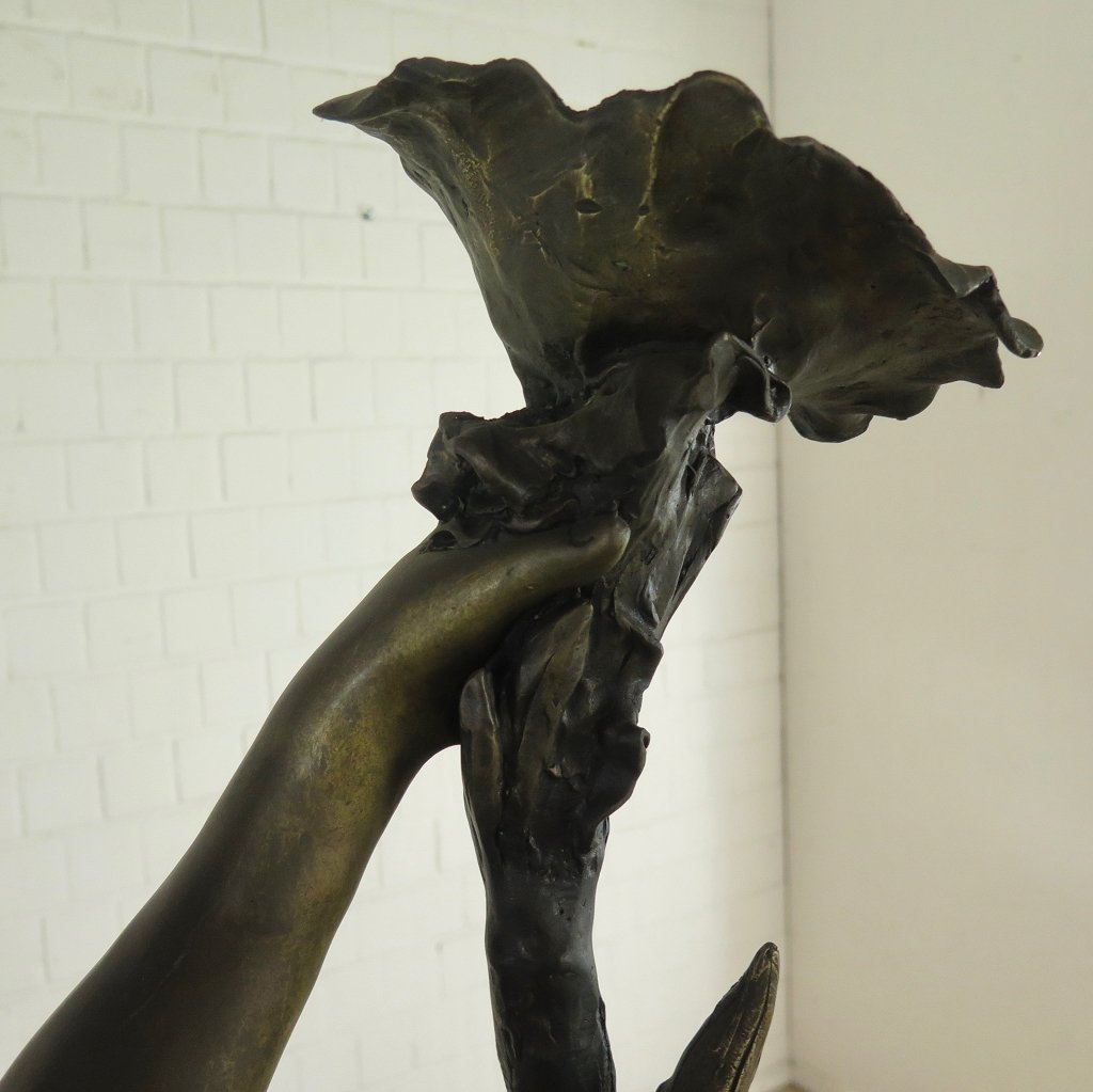 Wasserspeier Frau Bronze 1,82 m