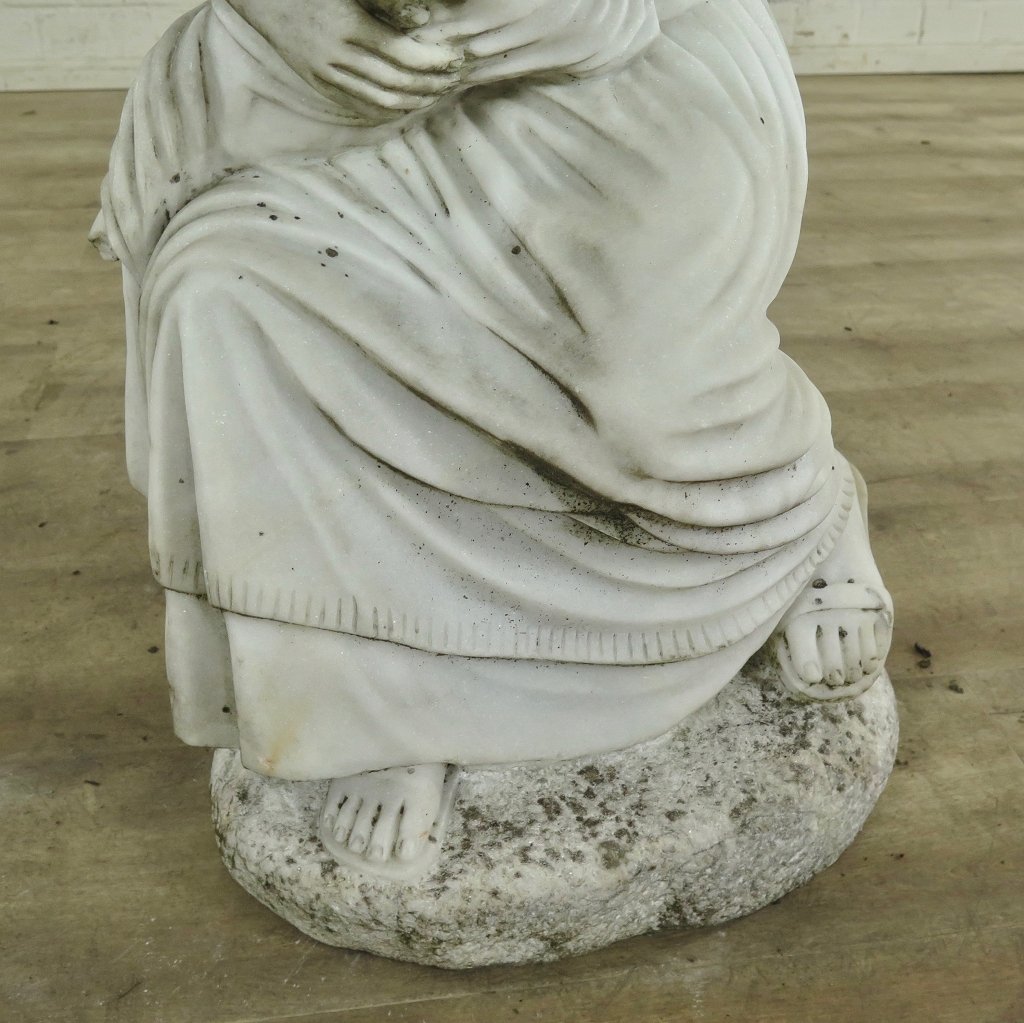 Skulptur Stillende Mutter Marmor 0,85 m