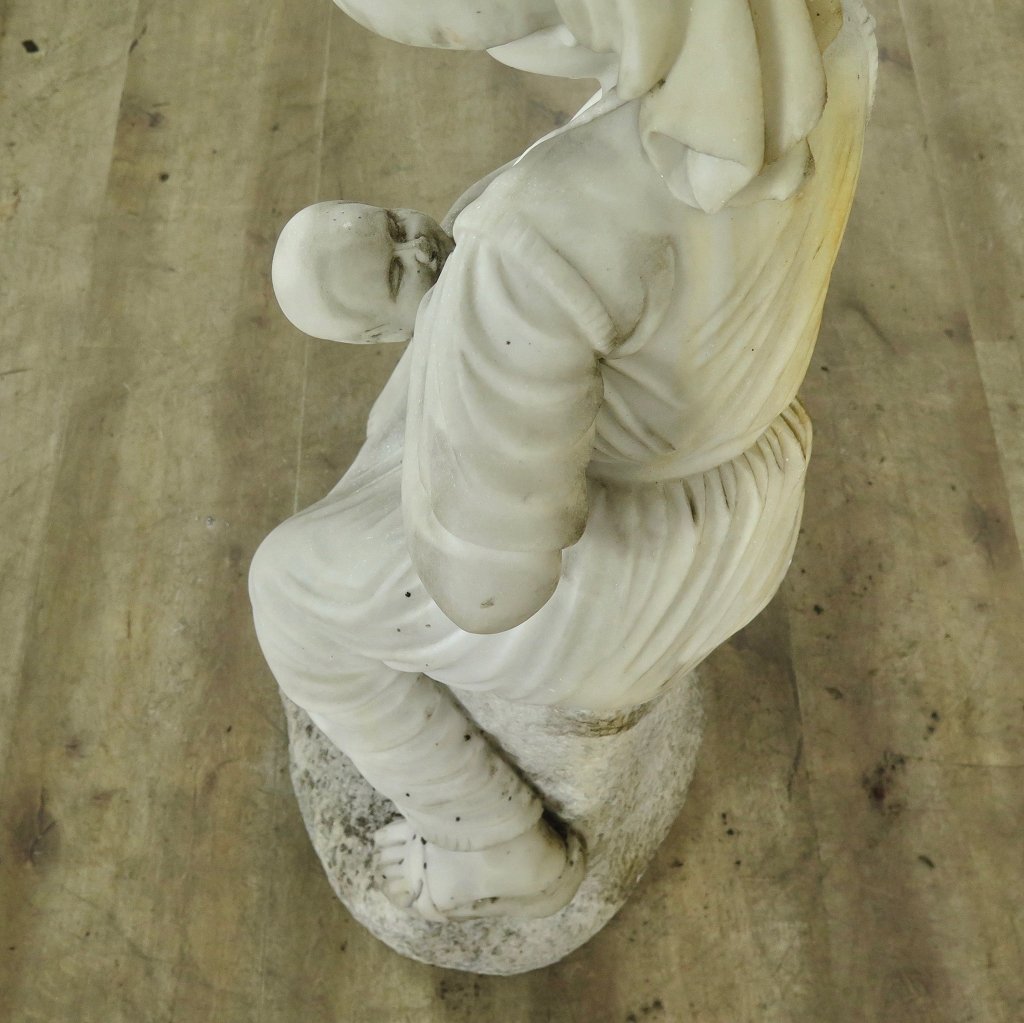 Skulptur Stillende Mutter Marmor 0,85 m
