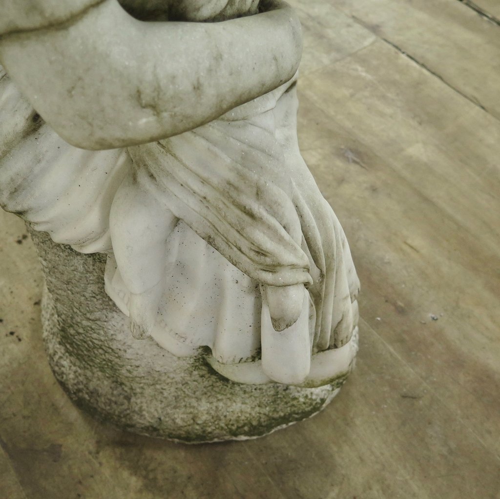 Skulptur Stillende Mutter Marmor 0,85 m