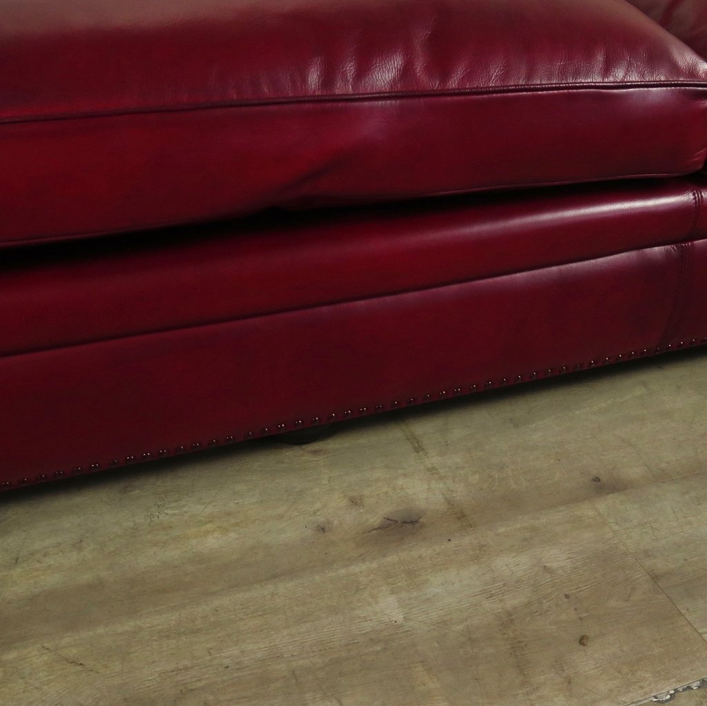 Chesterfield Sofa Couch Leder Rot 3,20 m