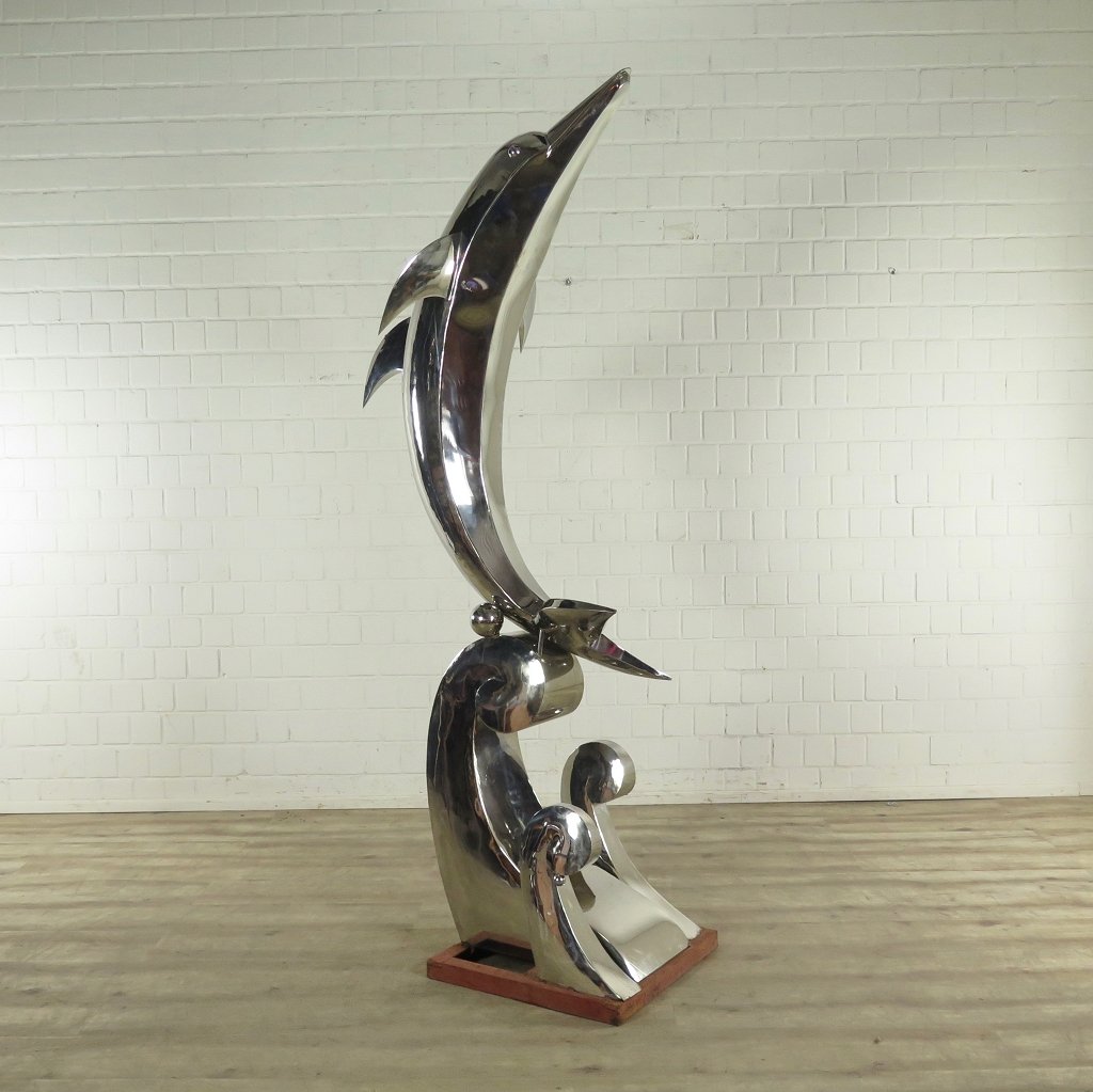 Skulptur Statue Delphin 2,33 m