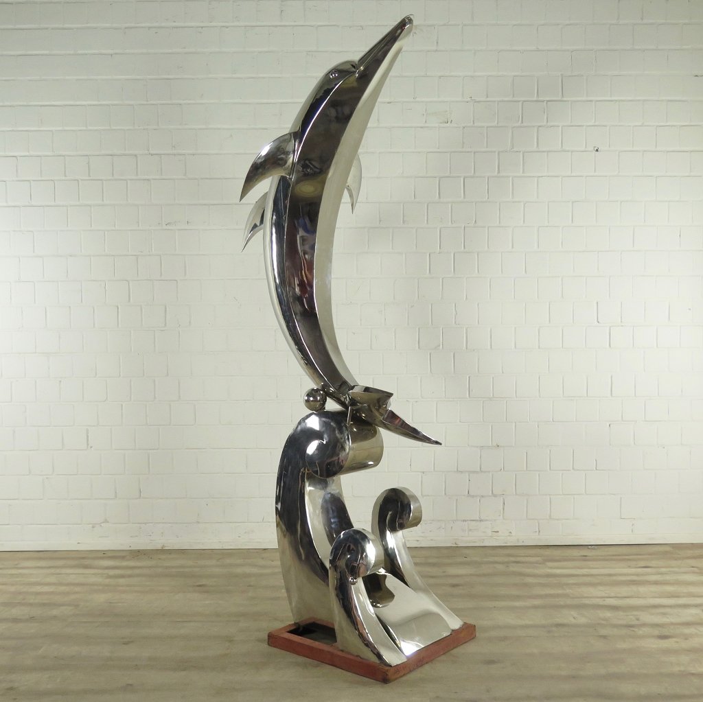 Skulptur Statue Delphin 2,33 m