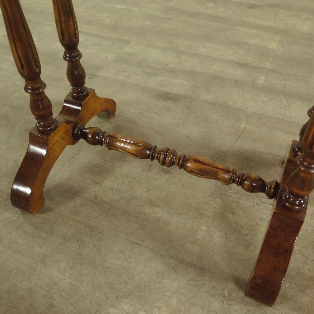 Nähtisch Biedermeier 1860 Nussbaum