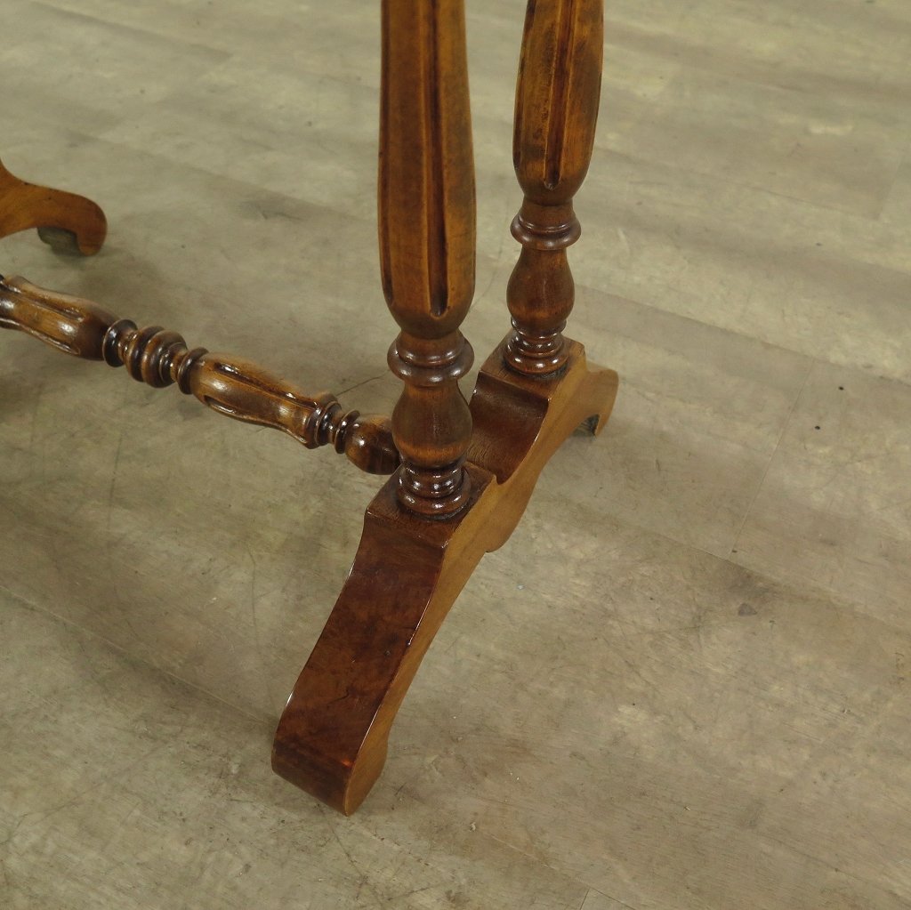 Nähtisch Biedermeier 1860 Nussbaum