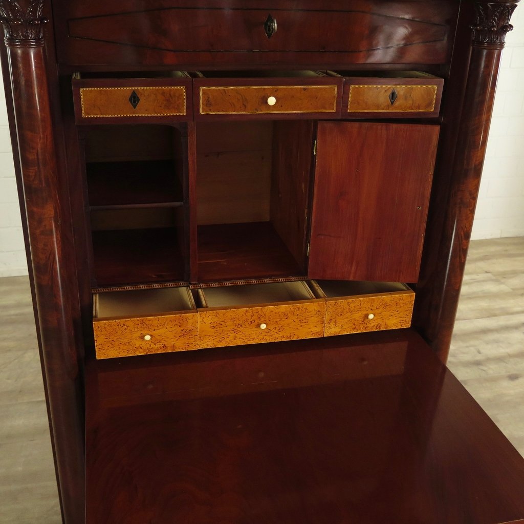 Sekretär Biedermeier 1840 Mahagoni
