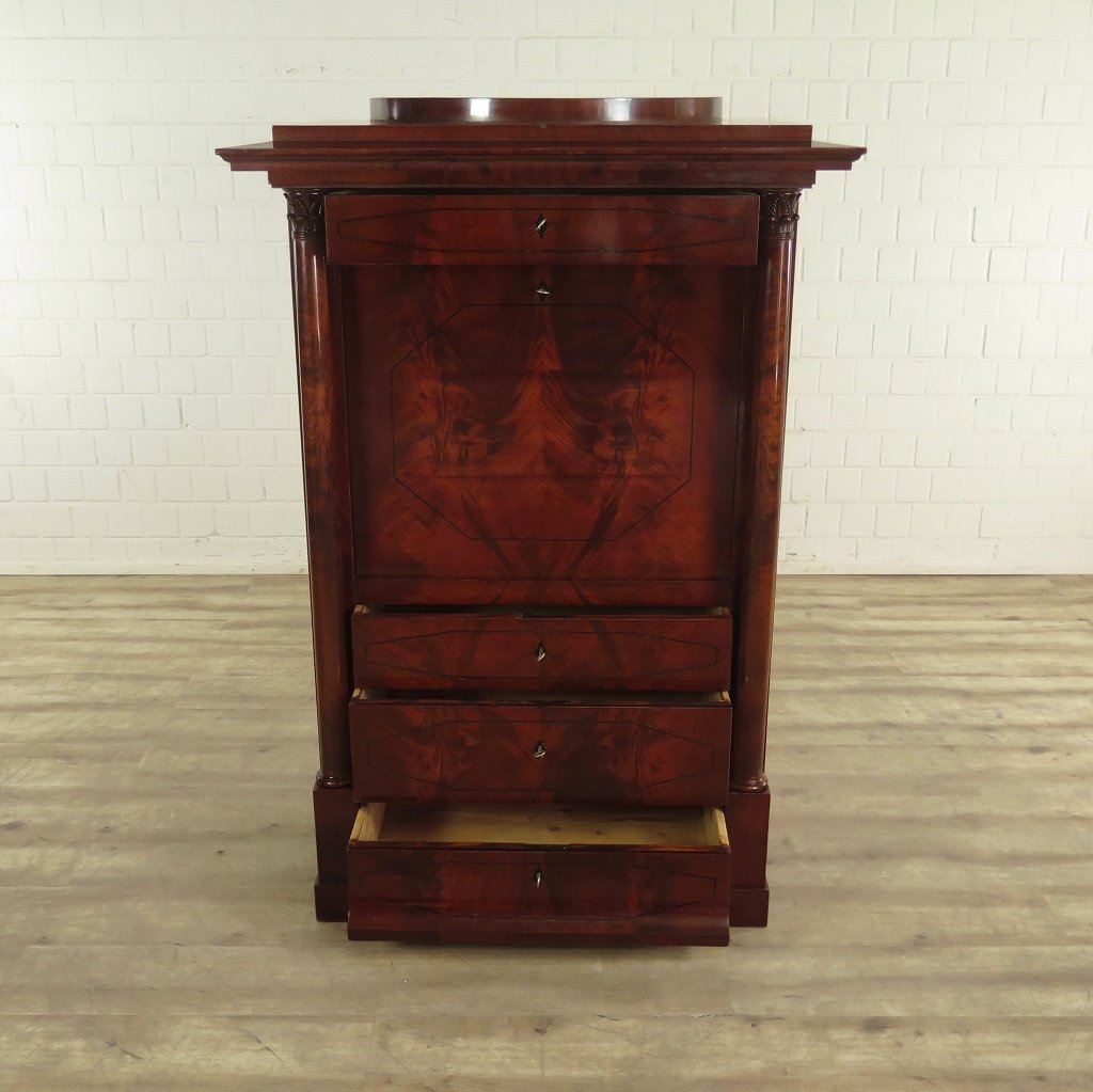 Sekretär Biedermeier 1840 Mahagoni