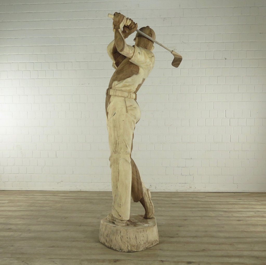 Dekoration Golfspieler Teakholz 2,20m