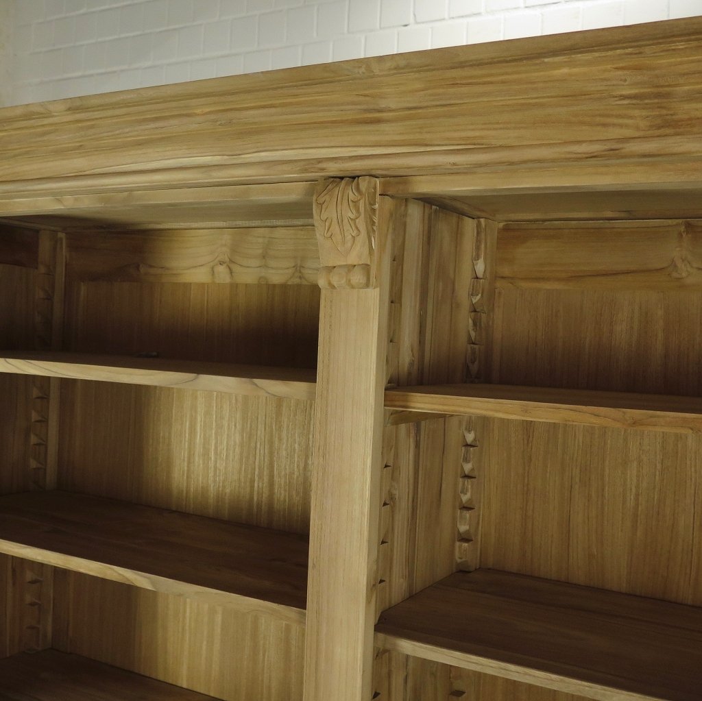 Bibliotheksschrank Schrank 2,05 m Teakholz