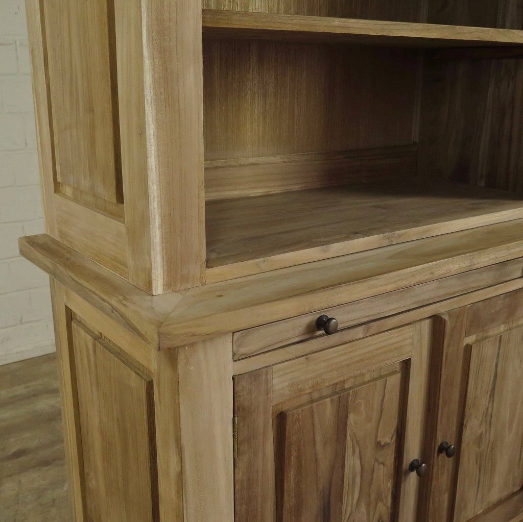 Bibliotheksschrank Schrank 2,05 m Teakholz
